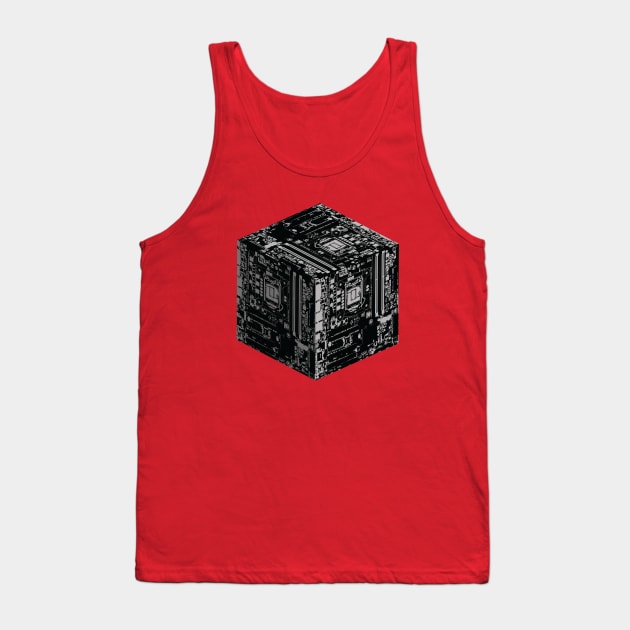 The Motherboard Cube Tank Top by PixelDot Gra.FX Collection